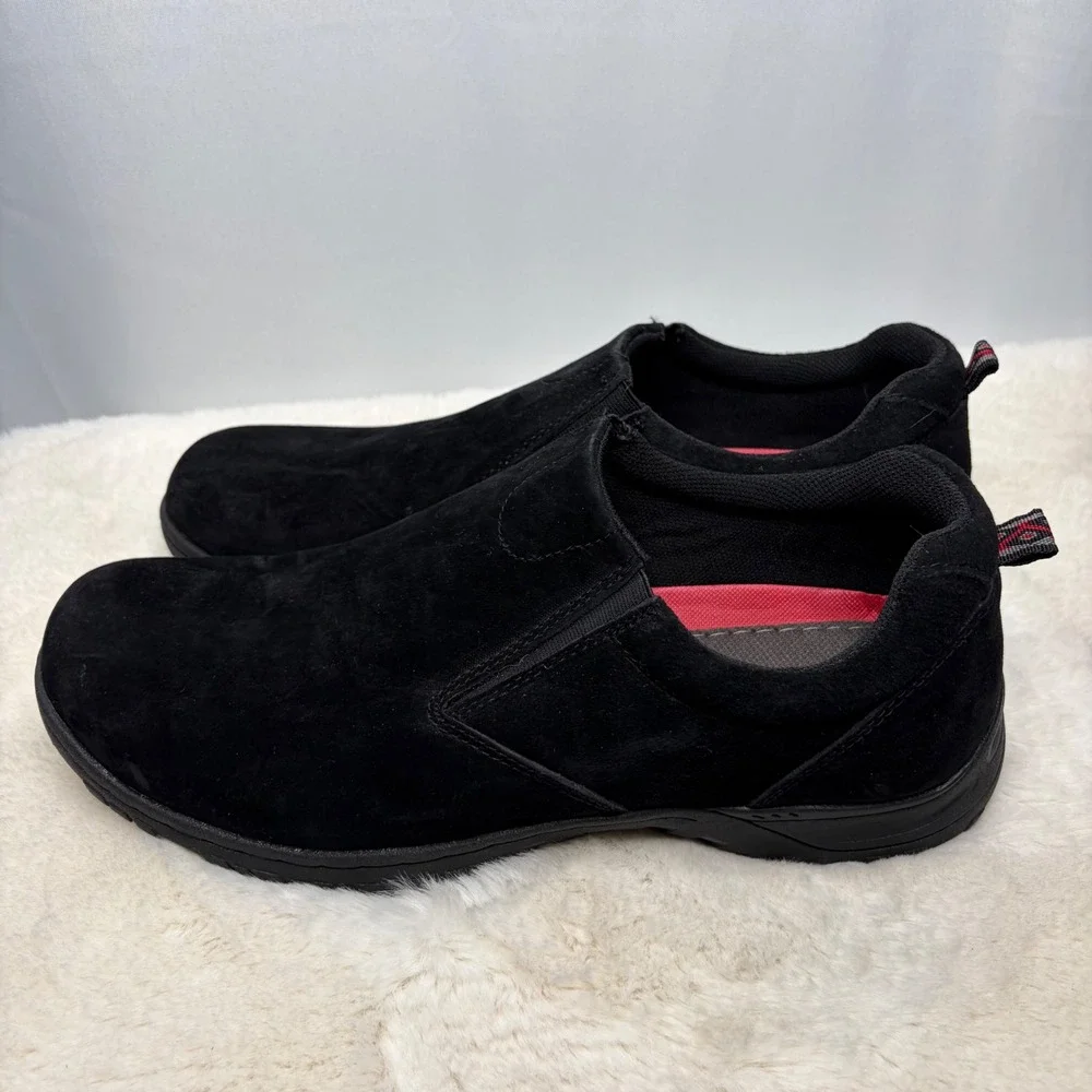 Eddie Bauer Rodgers Mens 13 Black Suede Slip On Loafers Walking Shoes 622151819